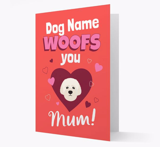 'I Woof You Mum' - Personalized {breedFullName} Card 